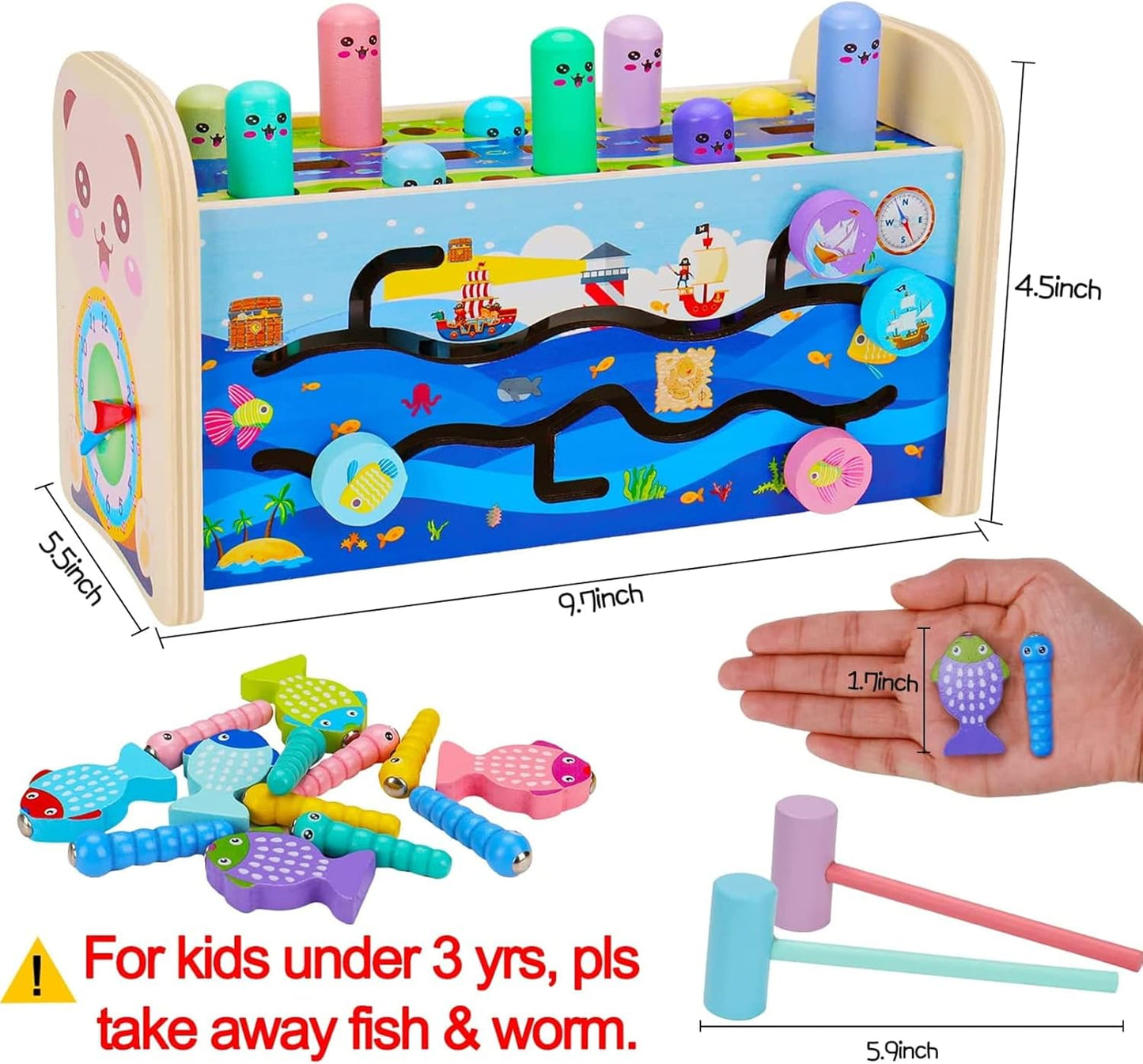 7 in 1 Wooden Hammering Toy