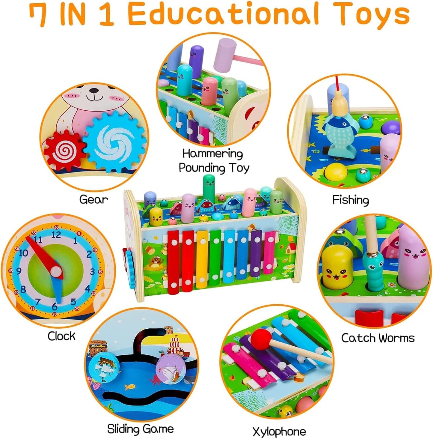 7 in 1 Wooden Hammering Toy
