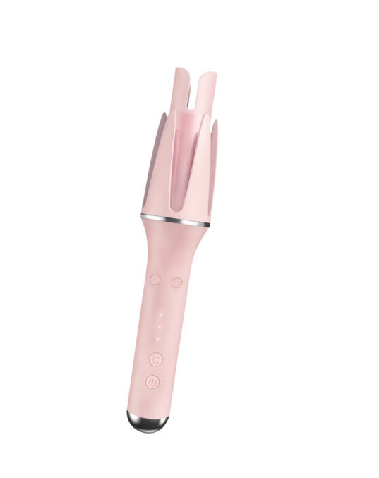 "Automatic Curling Iron – 3 Speeds, Adjustable Heat, LCD Display, Anti-Scald, 360° Swivel – Purple"