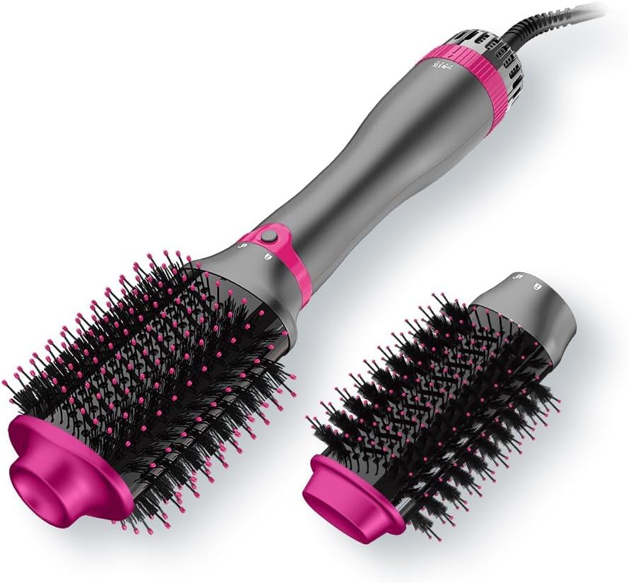 Hot Brush for Hair Styling and Frizz Control, 4-in-1 Hair Dryer Brush, Hair Stylers, 1200W One Step Hair Blow Dryer Brush