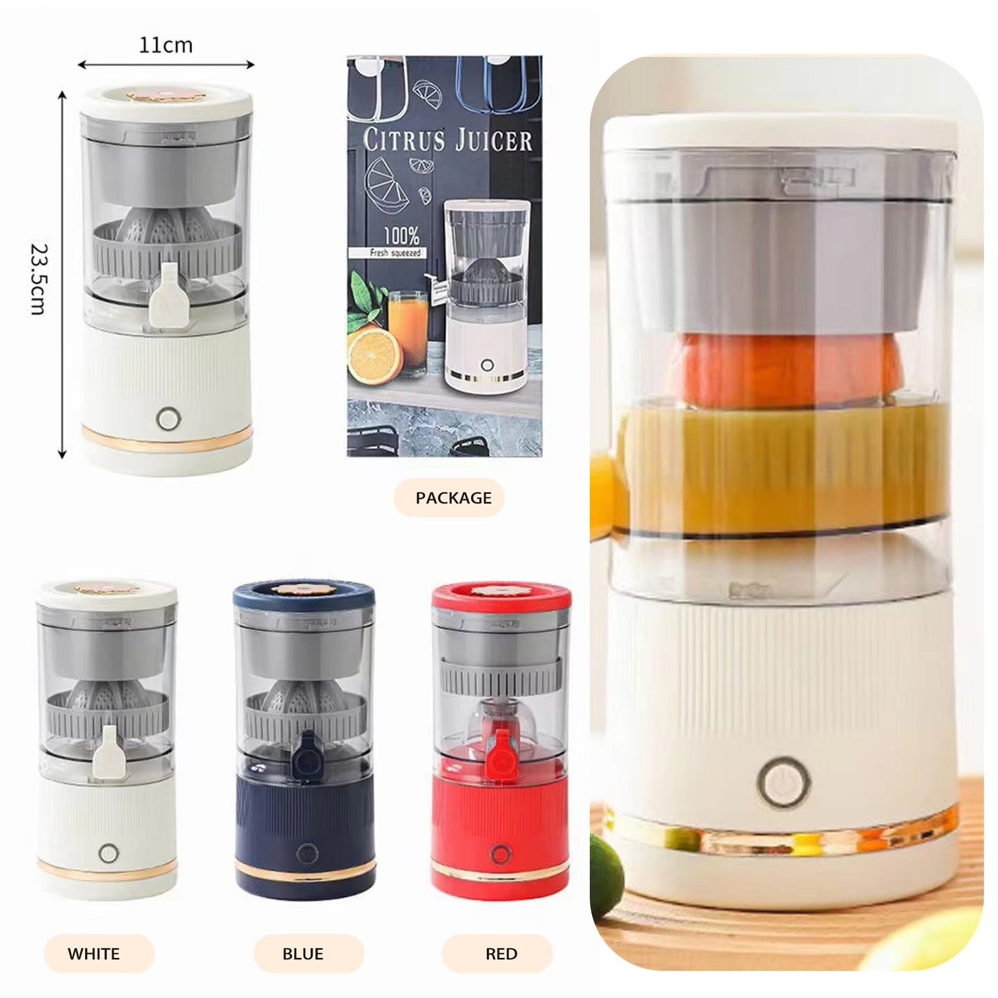 Exprimidor Extracteur De Jus De Mini Fruit Orange Slow Juicer Portable Electric Fresh Juice Citrus Juicer Extractor Machine