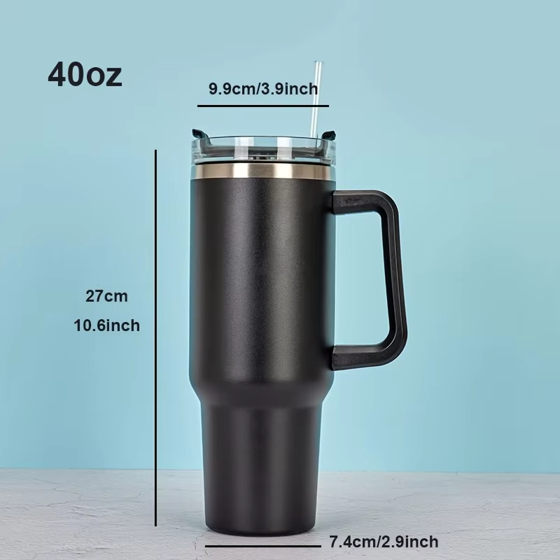 Tumbler Vacuum Insulated Thermos Custom Travel Cup Stainless Steel Water Bottle Coffee Mugs With Handle Outdoor Drinkware