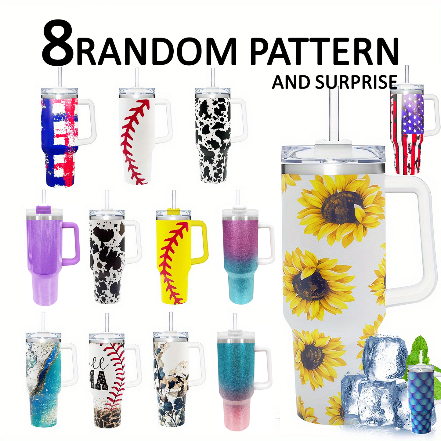 Tumbler Vacuum Insulated Thermos Custom Travel Cup Stainless Steel Water Bottle Coffee Mugs With Handle Outdoor Drinkware