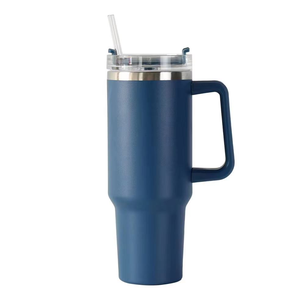Tumbler Vacuum Insulated Thermos Custom Travel Cup Stainless Steel Water Bottle Coffee Mugs With Handle Outdoor Drinkware