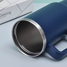 Tumbler Vacuum Insulated Thermos Custom Travel Cup Stainless Steel Water Bottle Coffee Mugs With Handle Outdoor Drinkware