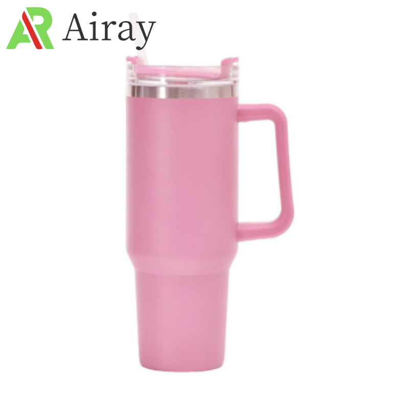Tumbler Vacuum Insulated Thermos Custom Travel Cup Stainless Steel Water Bottle Coffee Mugs With Handle Outdoor Drinkware