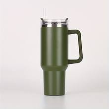 Tumbler Vacuum Insulated Thermos Custom Travel Cup Stainless Steel Water Bottle Coffee Mugs With Handle Outdoor Drinkware