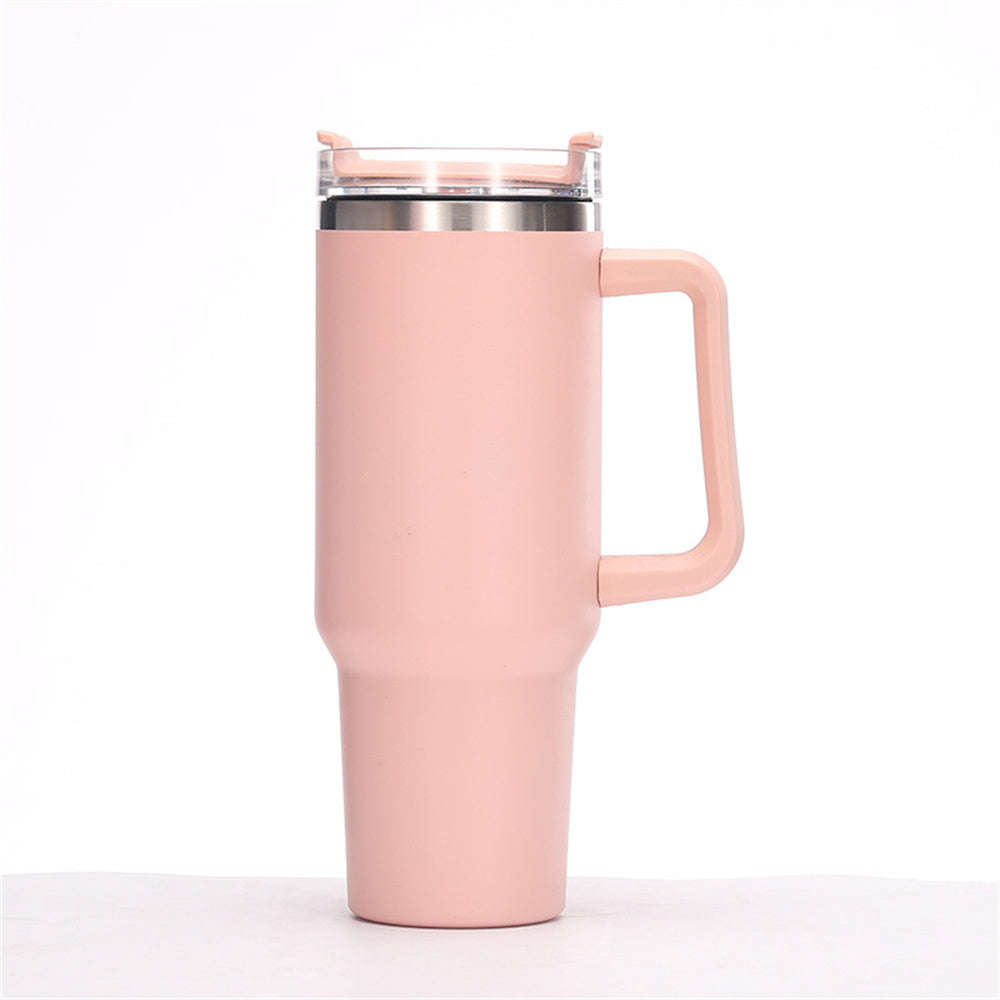Tumbler Vacuum Insulated Thermos Custom Travel Cup Stainless Steel Water Bottle Coffee Mugs With Handle Outdoor Drinkware
