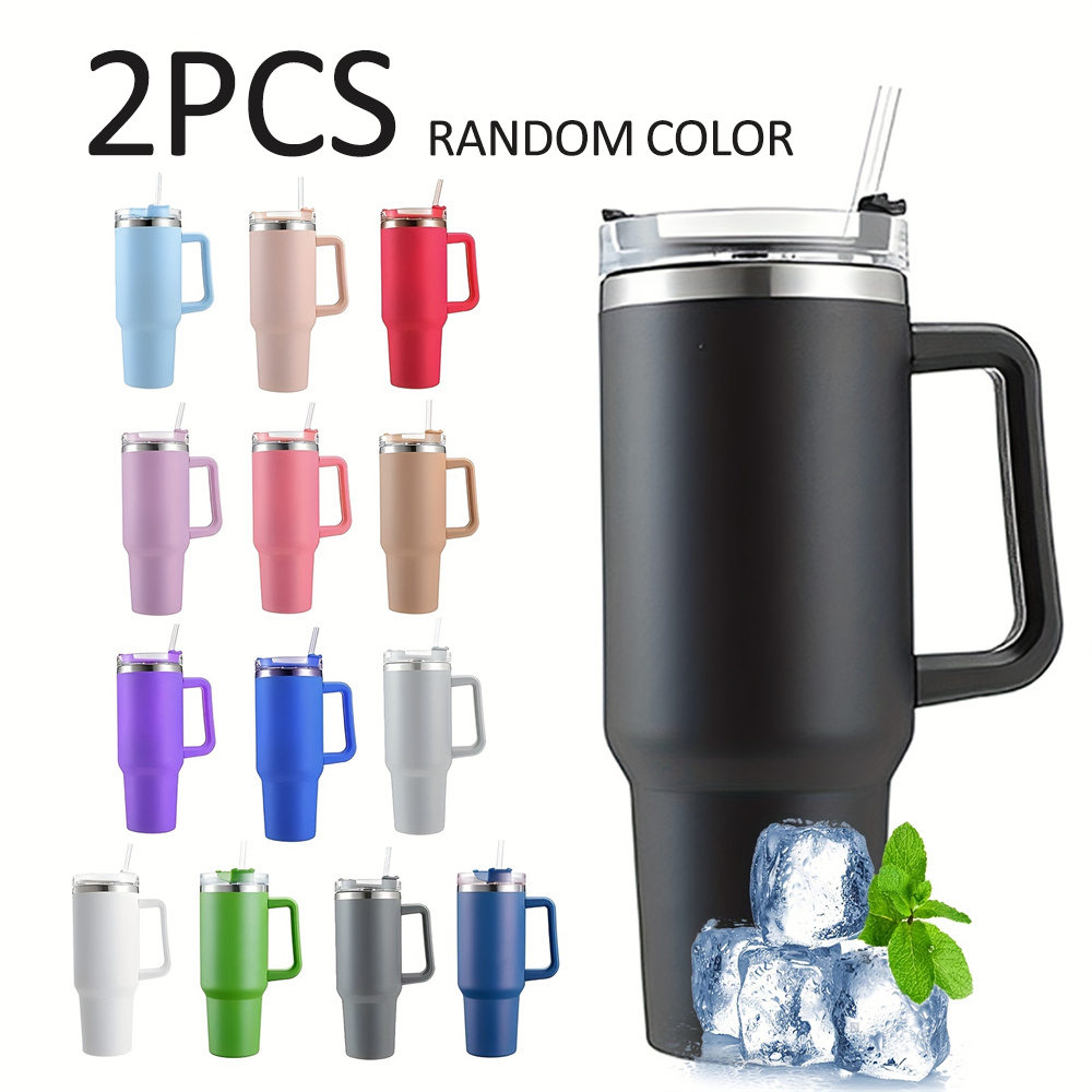 Tumbler Vacuum Insulated Thermos Custom Travel Cup Stainless Steel Water Bottle Coffee Mugs With Handle Outdoor Drinkware
