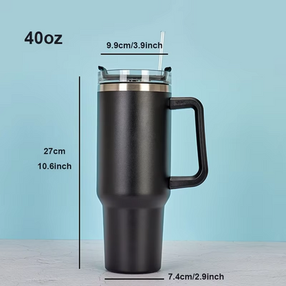Tumbler Vacuum Insulated Thermos Custom Travel Cup Stainless Steel Water Bottle Coffee Mugs With Handle Outdoor Drinkware