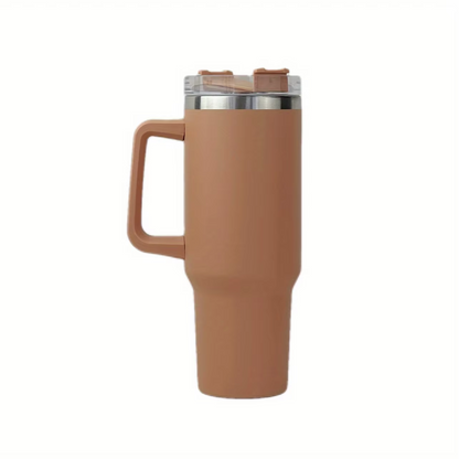 Tumbler Vacuum Insulated Thermos Custom Travel Cup Stainless Steel Water Bottle Coffee Mugs With Handle Outdoor Drinkware