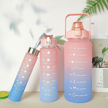 Facotry Wholesale 2pc 3 in 1  4 in 1 Botella Agua Alone 800ml 2L 300ML Termos Gym Set With Straw
