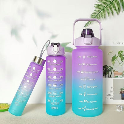 Facotry Wholesale 2pc 3 in 1  4 in 1 Botella Agua Alone 800ml 2L 300ML Termos Gym Set With Straw