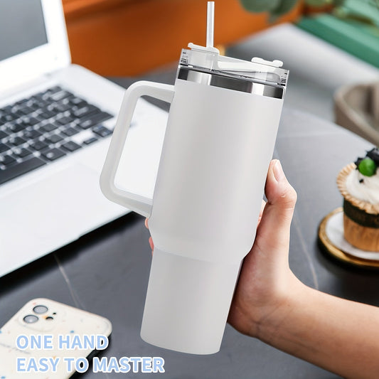 Tumbler Vacuum Insulated Thermos Custom Travel Cup Stainless Steel Water Bottle Coffee Mugs With Handle Outdoor Drinkware